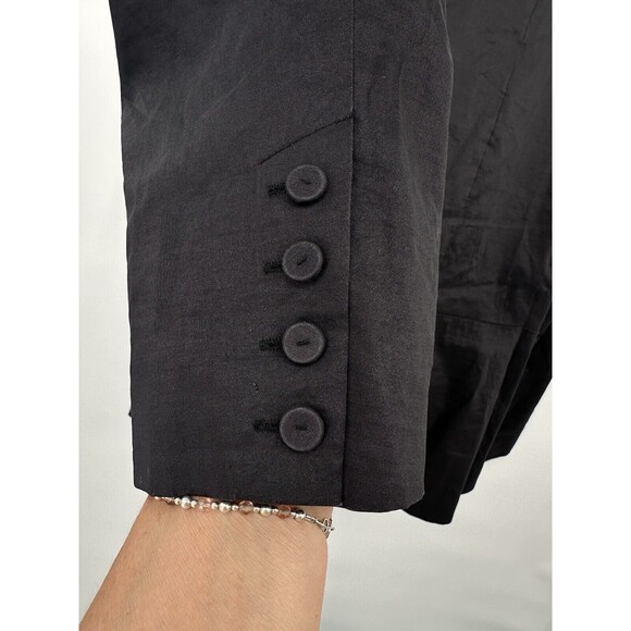 Eileen Fisher Ramie Silk Unique Dress Jacket Fitted Black‎ Dble Action Zip S EUC - Picture 6 of 11